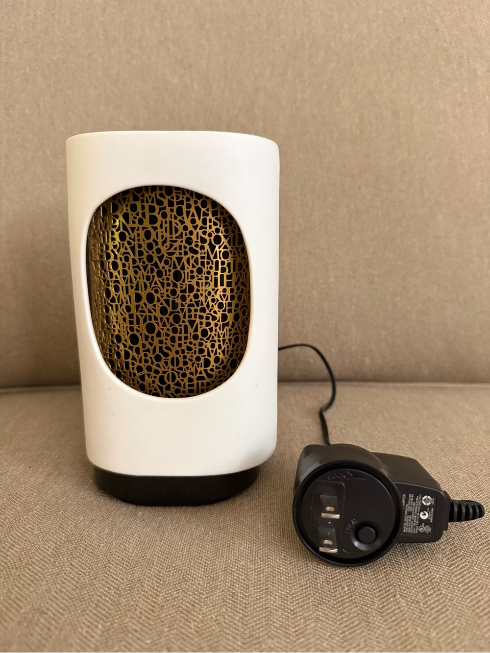 diptyque White Diffuser with Gold Lattice Front - Home Accents